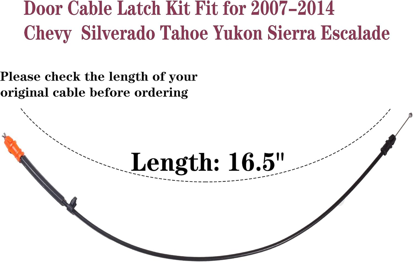 Cable cierre puerta Chevy Silverado Tahoe 16.5pulg 2014
