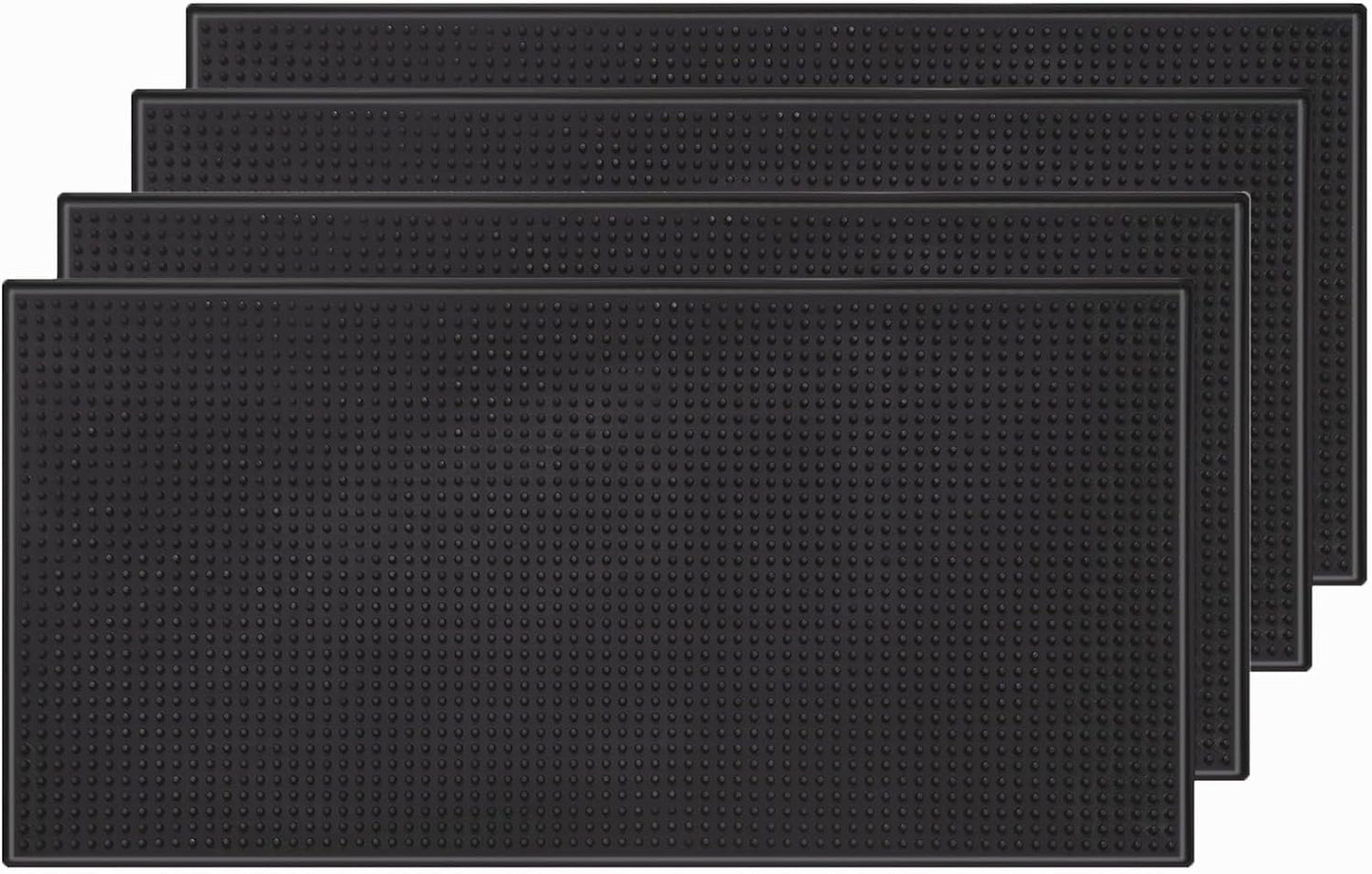 4 Tapetes Bar Secado Platos 31.5x12pulg Goma Gruesa