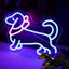 Letrero neón perro salchicha 15x9.7pulg USB decoración pared