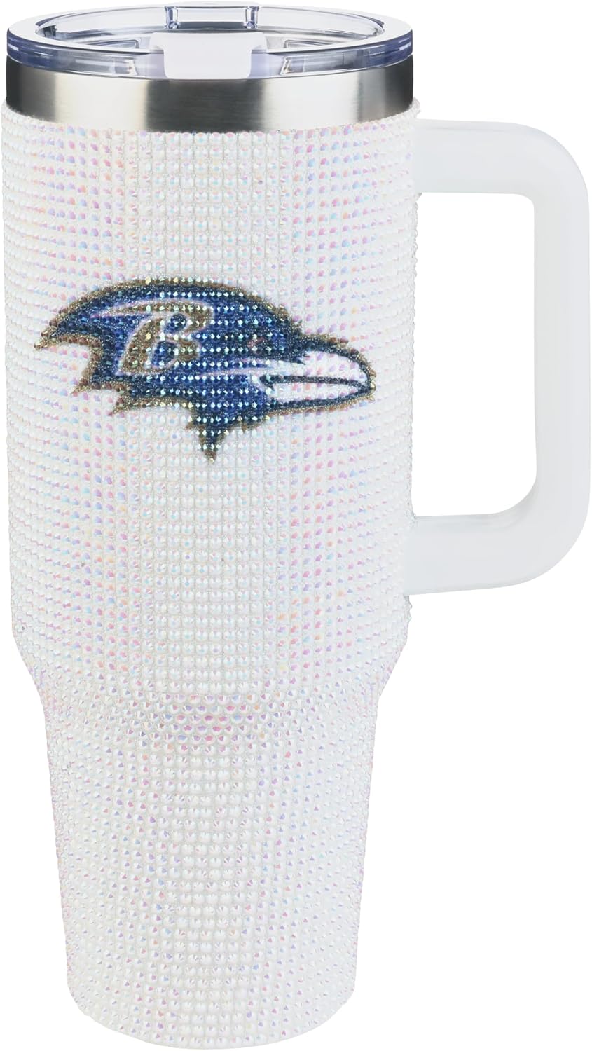 Vaso 46oz con licencia oficial Ravens blanco brillo
