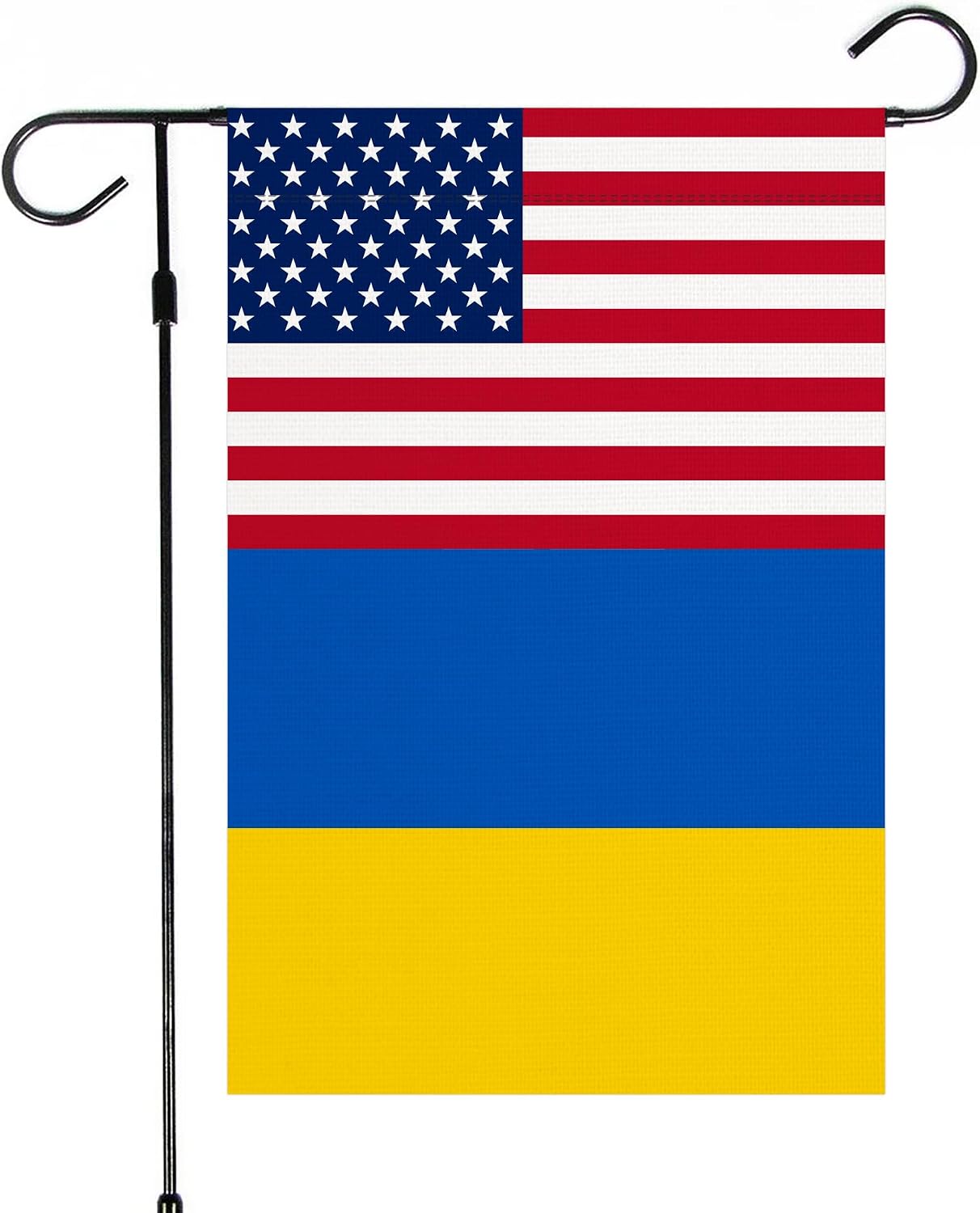 Bandera Ucrania 12x18pulg poliéster resistente jardín