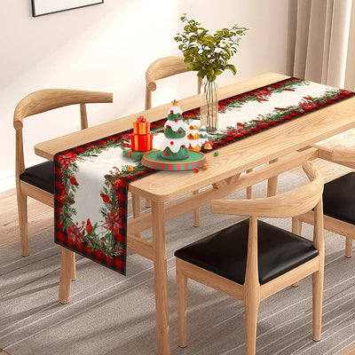 Camino mesa navidad cardenal búfalo 13x72pulg decoración hogar