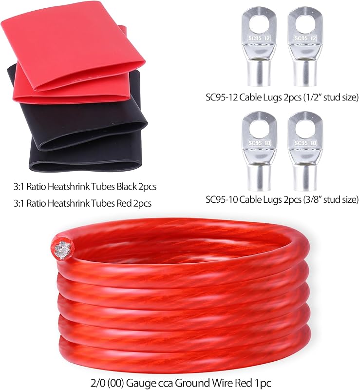 Cable soldadura batería 13pulg M10/M12 aluminio