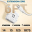 Cable extensión 6 pies 6 salidas con interruptor cubierta silicona 15a 125v