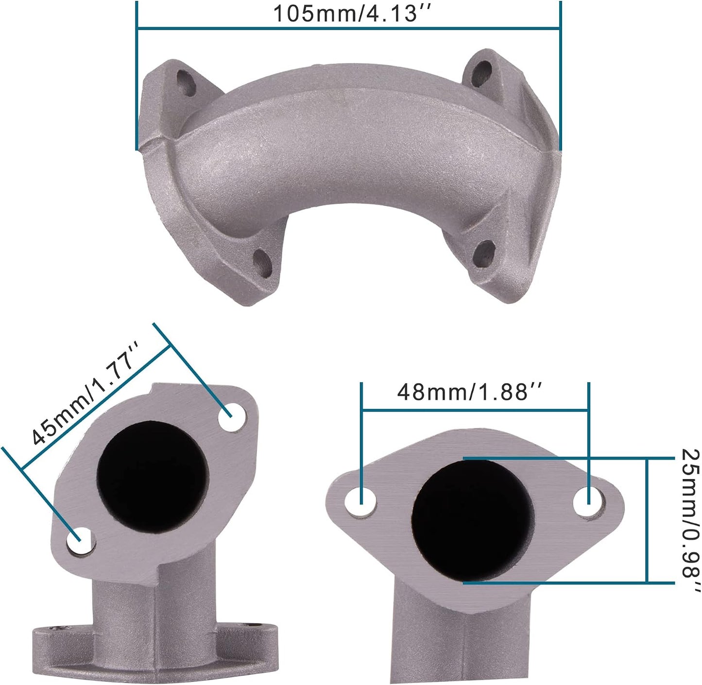 Tubo colector admisión 0.984pulg para CRF Sunl Taotao 56-2