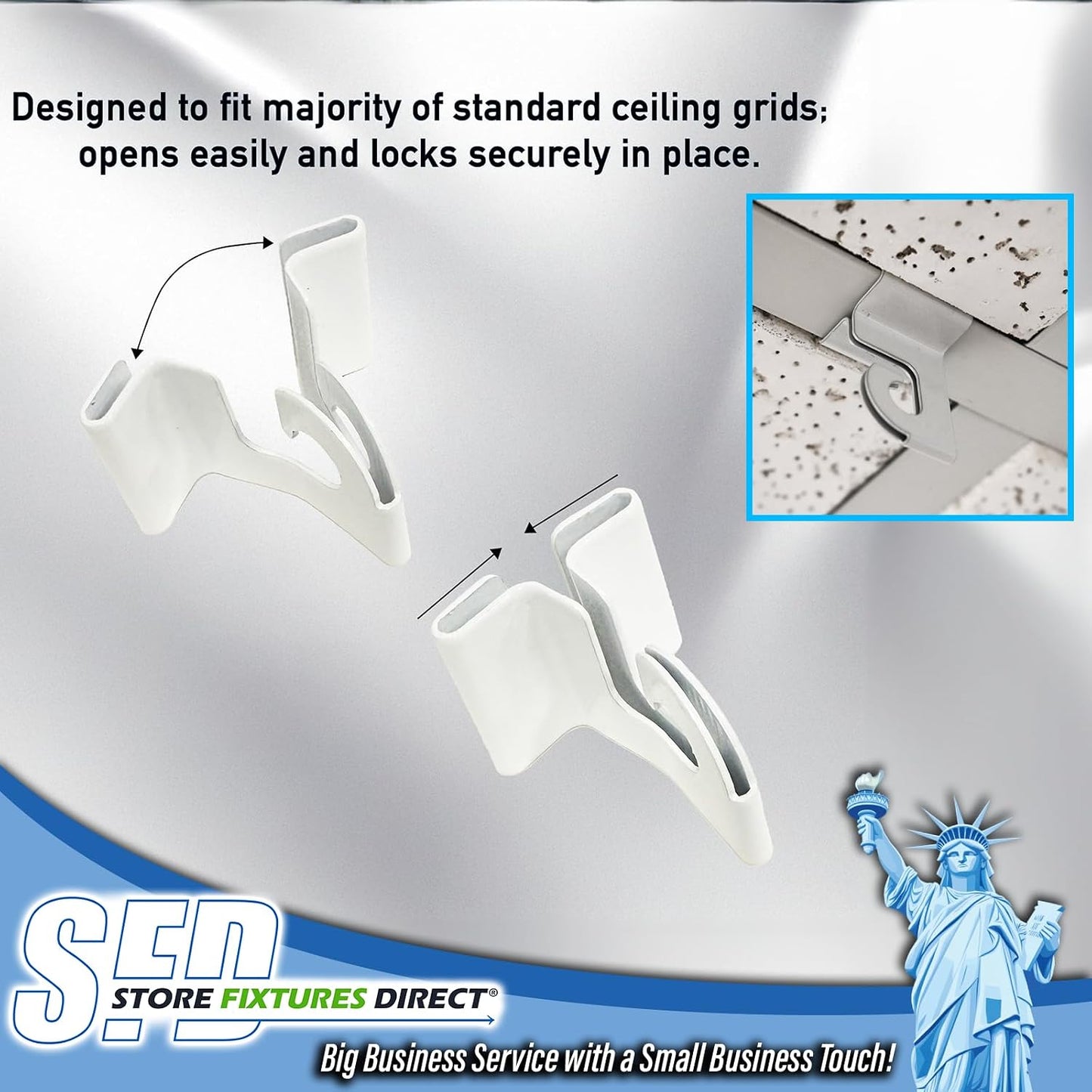 Ganchos techo aluminio blanco resistentes set 5