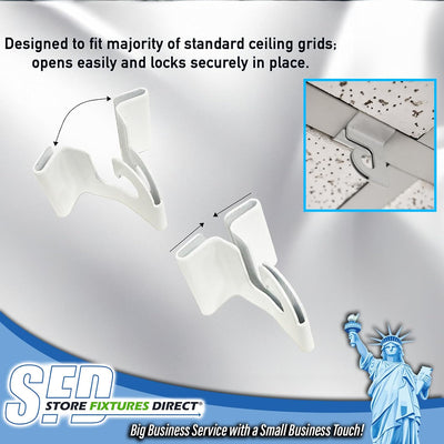 Ganchos techo aluminio blanco resistentes set 5
