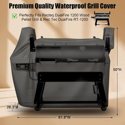 Cubierta parrilla Rectec DualFire 1200 resistente UV