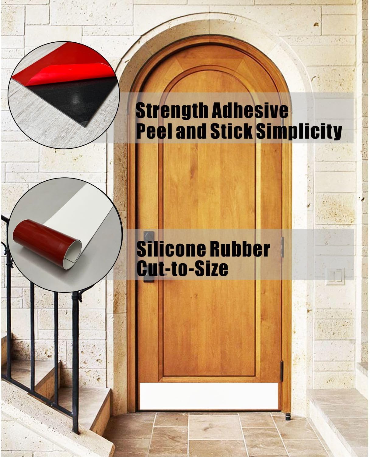 2 Placas Silicona Autoadhesivas para Puerta 6x28pulg