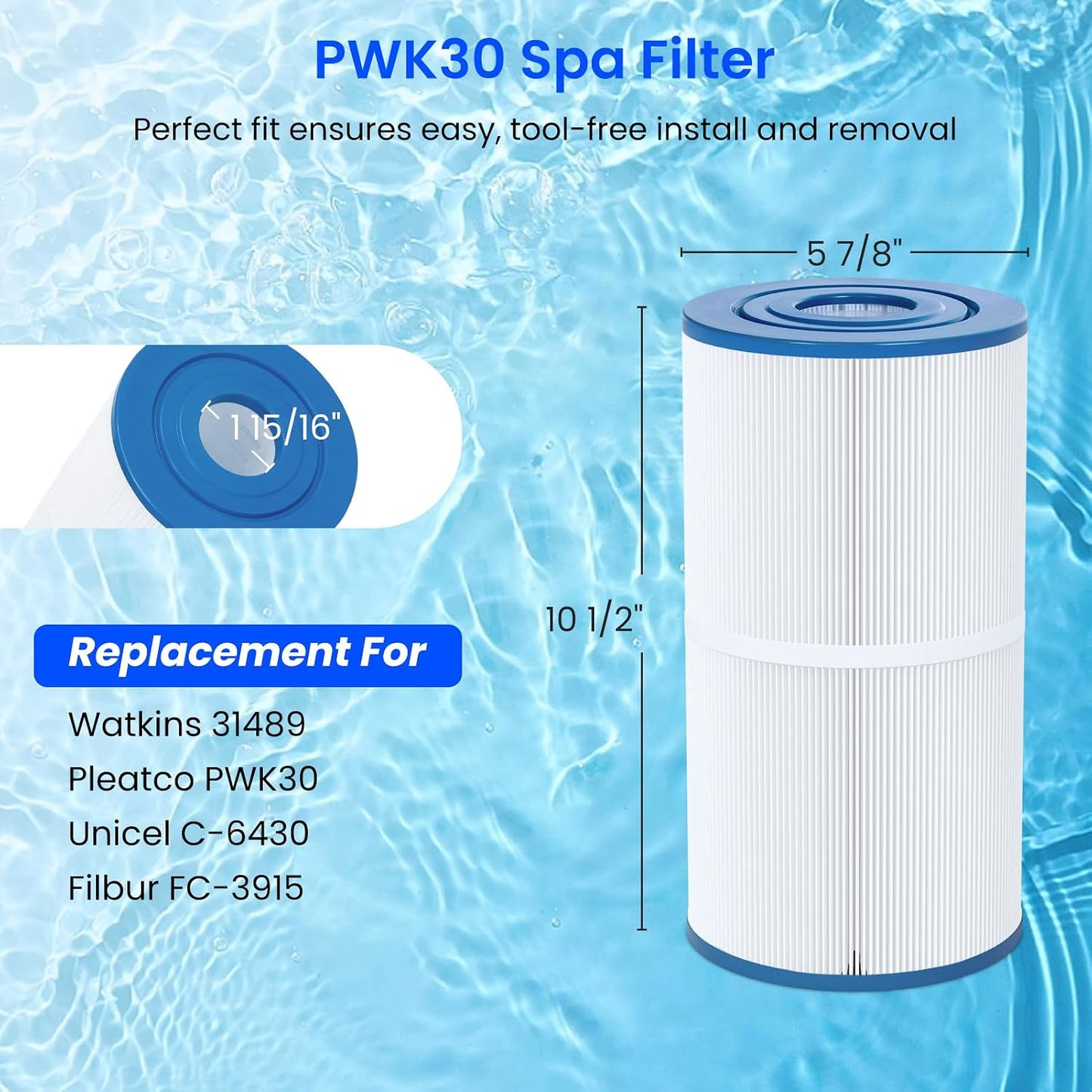 Filtros spa termales 30pies2 pack 2