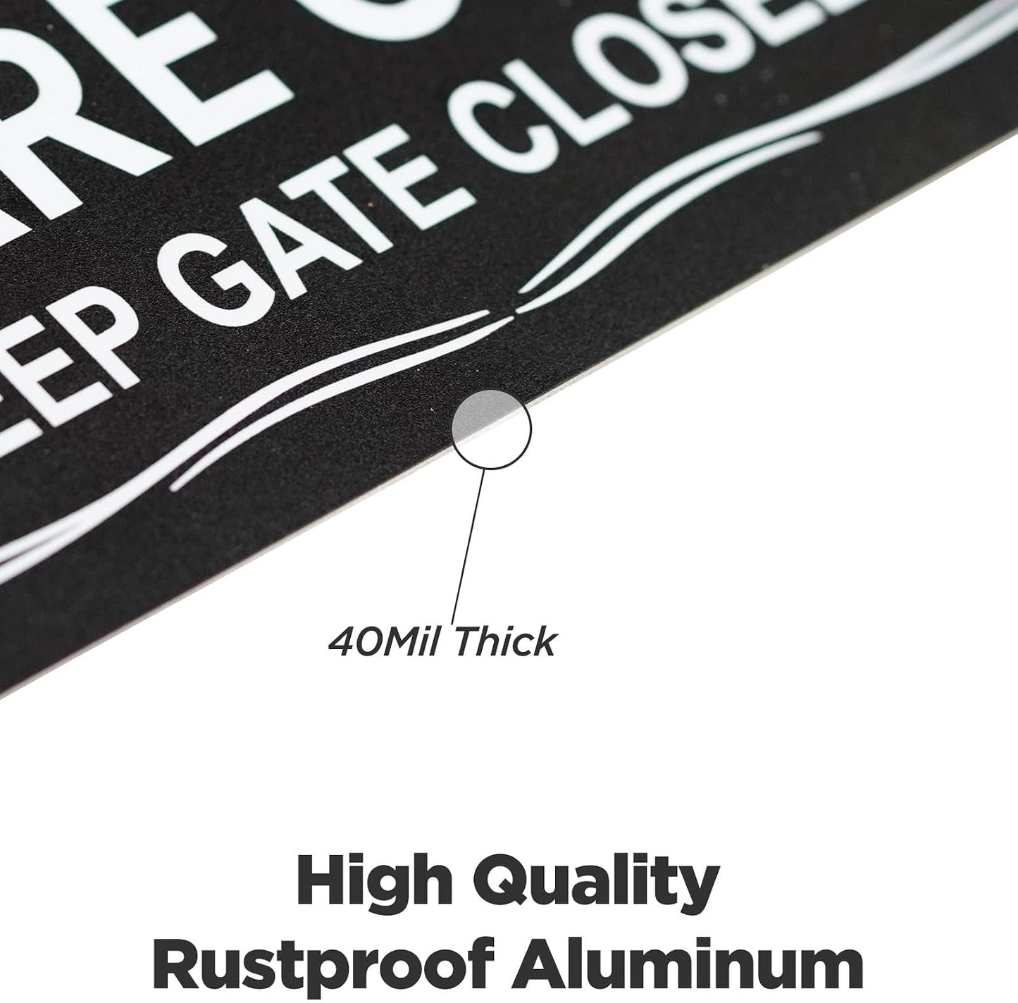 2 Letreros Aluminio Reflectante 12x3pulg Beware of Dog Negro