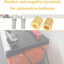 Conector batería M8 latón positivo/negativo abrazaderas