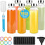 6 Pzas Botellas Vidrio Jugo 18oz Tapas Herméticas Acero Inox