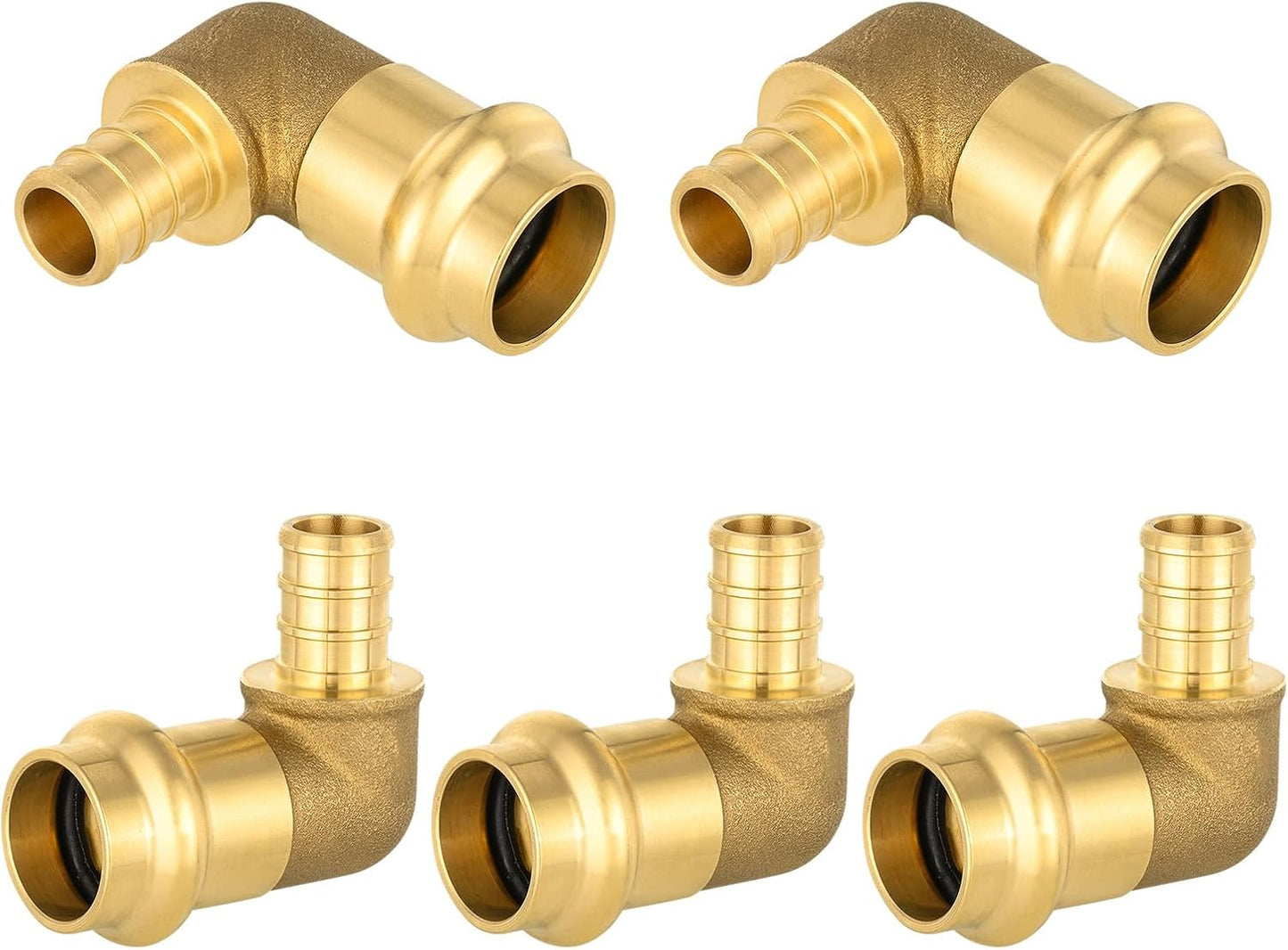 Prensa cobre 1/2pulg codo crimpado PEX accesorios latón