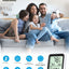 Termómetro higrómetro Bluetooth 3 pzas LCD negro