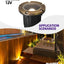 Luces empotradas paisajisticas 12V con cubierta latón