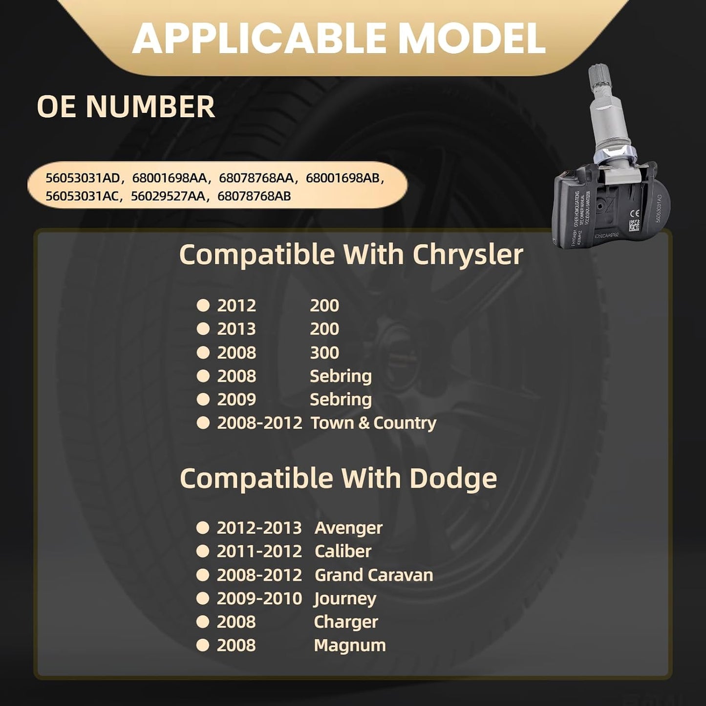 Sensor TPMS comp Sebring Avenger Caliber
