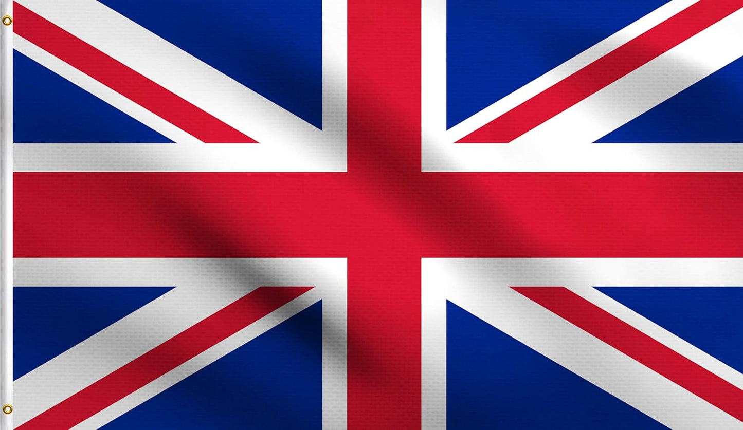 Bandera Reino Unido 2x3ft 100% poliéster resistente UV