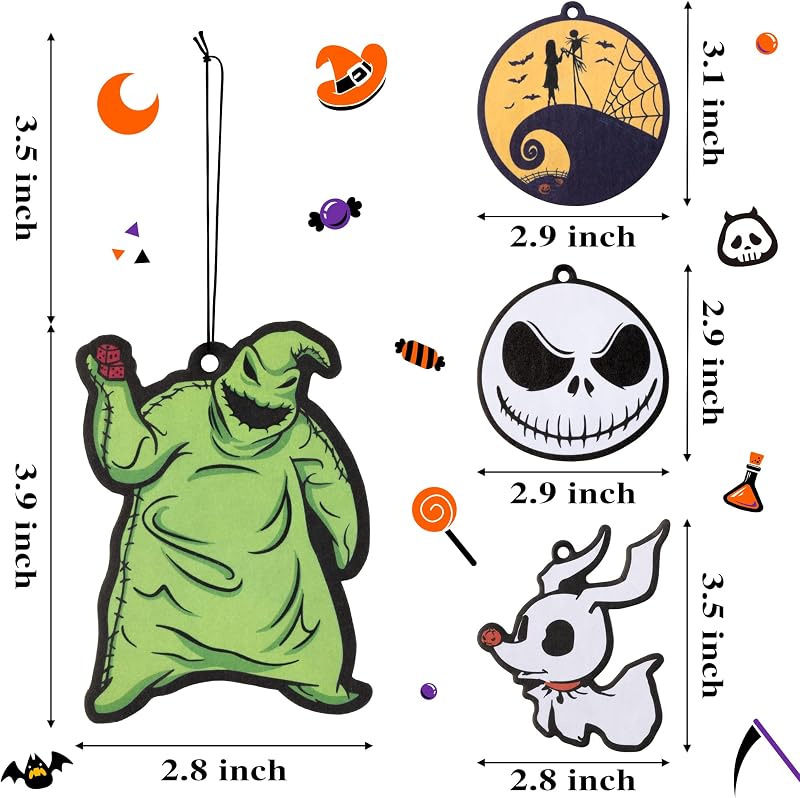 4 Pzas Difusor Aceite Esencial Coche Temática Zombi