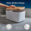 Caja pan con tabla cortar 14.25x9.25" Blanco