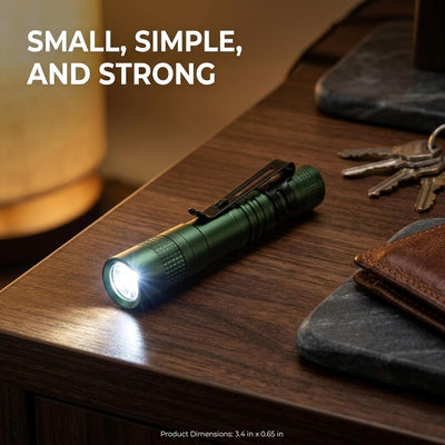 2 Linternas LED mini aluminio impermeable con clip