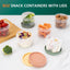 Recipientes 8oz con tapa rosca set 12 reutilizables