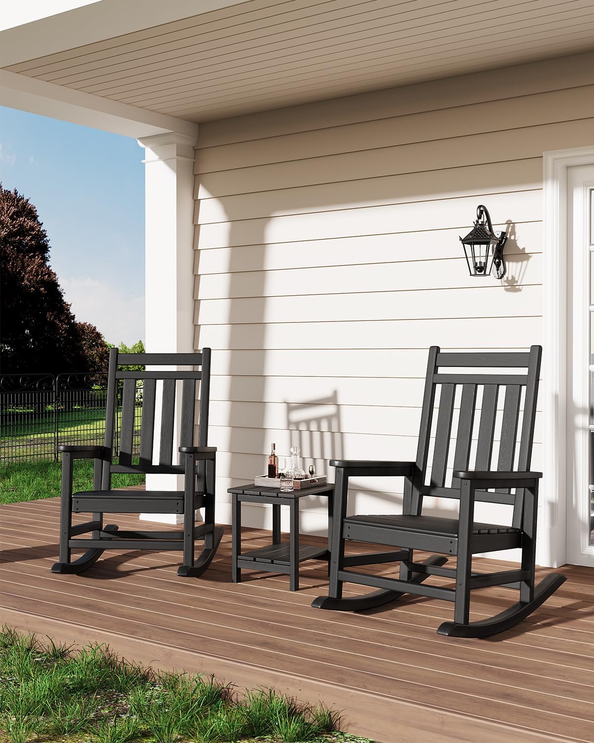 Mesa auxiliar exterior 18x15" polietileno 2 niveles