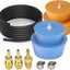 Tapones purga silicona soldadura 5-6" set 4 con mangas