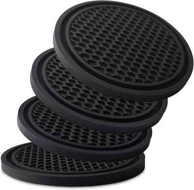4 Pzas Posavasos Auto Antiderrapantes de Goma PVC