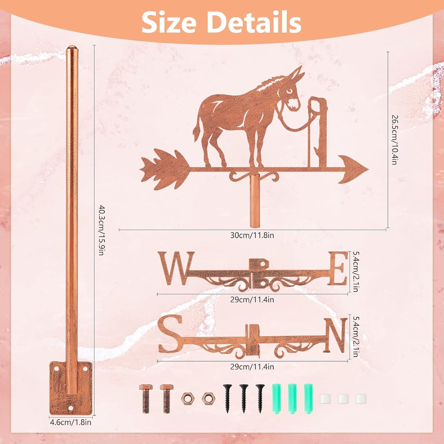 Veleta de burro para techo jardín decoración exterior