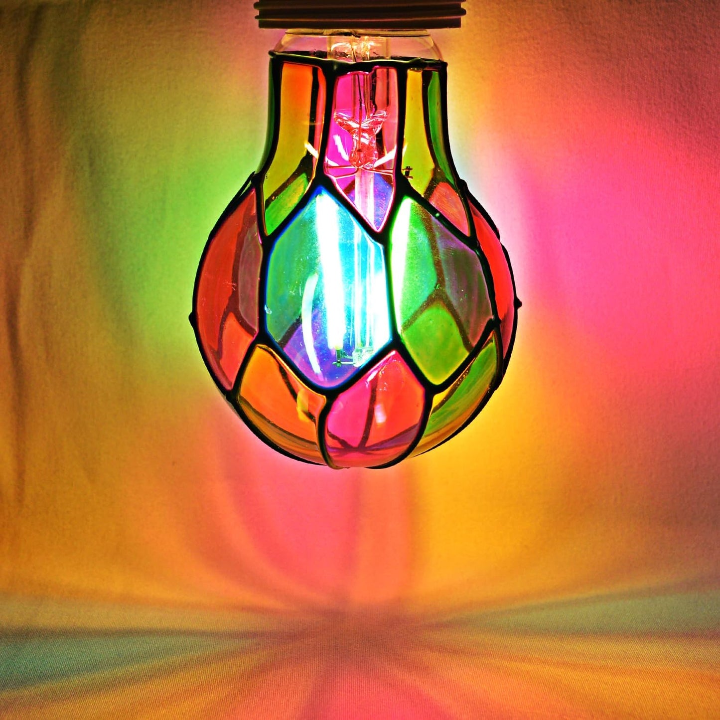 Bombilla LED A19 Vidrio Manchado E26 Decoración Navidad Hogar
