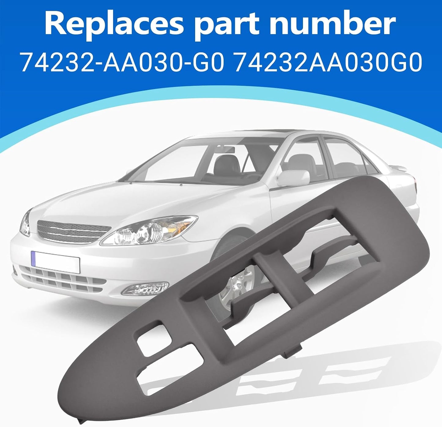 Moldura interruptor maestro ventanas Toyota Camry 97-01 gris
