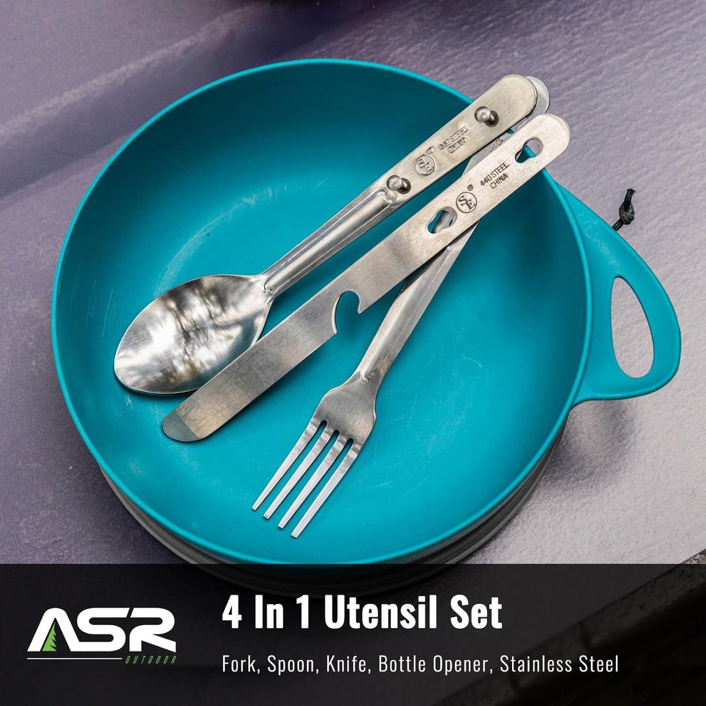 Set 3 Pzas Utensilios Camping Ración Militar MRE