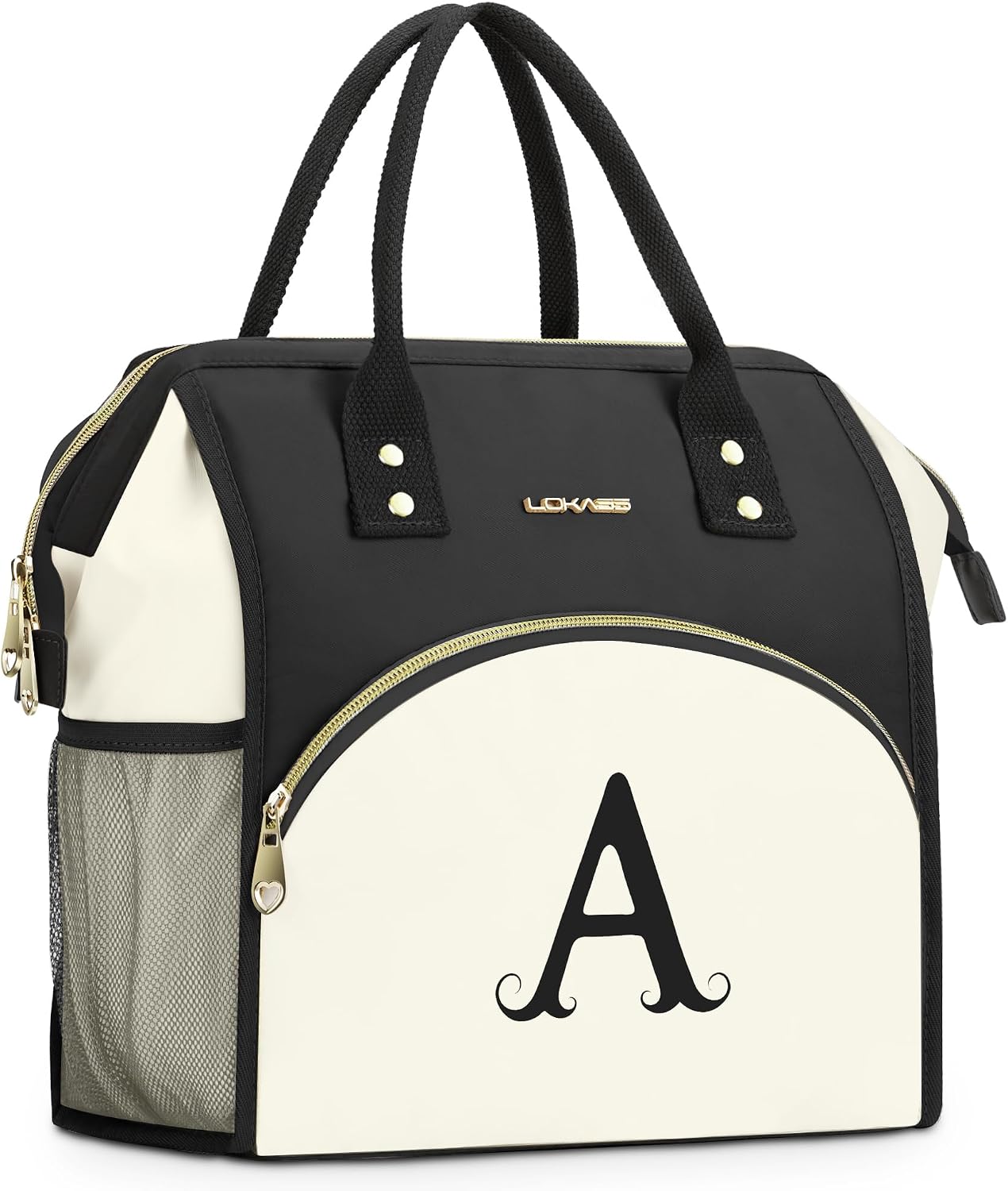 Bolsa almuerzo personalizada mujer reutiliz. resistente agua