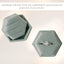 Caja terciopelo 2en1 para anillo boda color verde salvia