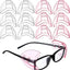 6 Pares Protectores Laterales Gafas Transparente Rojo