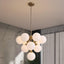 Lámpara colgante sputnik 10 luces globo dorado comedor sala