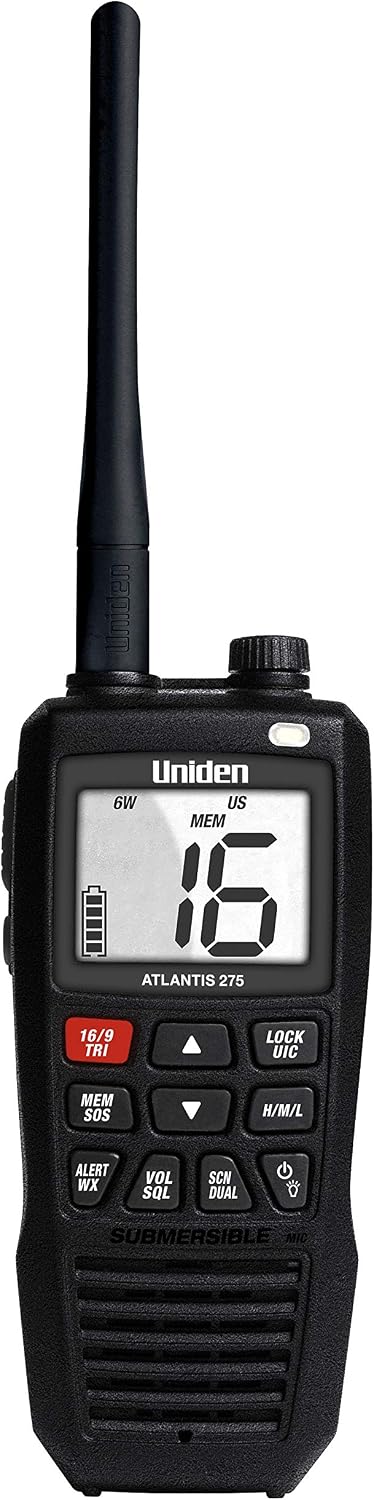 Radio marina VHF bidireccional 275 IPX8 pantalla doble