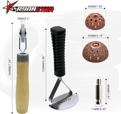 Juego reparación neumáticos con rodillo 2500rpm y raspador 3