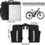 Bolsa doble impermeable para alforjas trasera bicicleta 36L