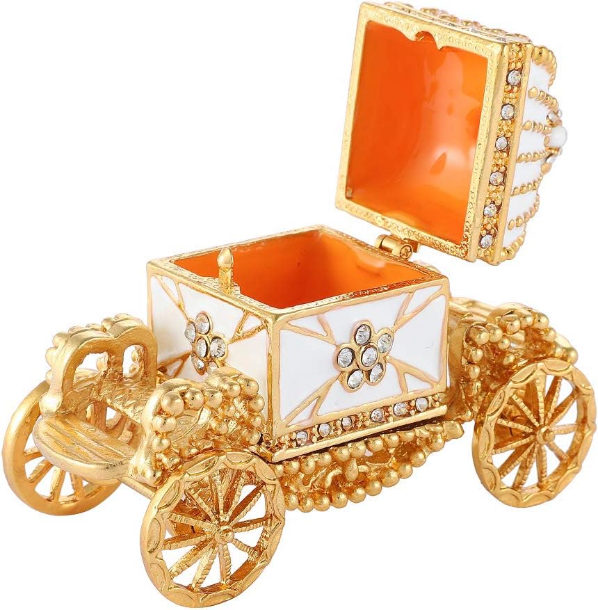 Caja esmaltada estilo carruaje con bisagras regalo familiar