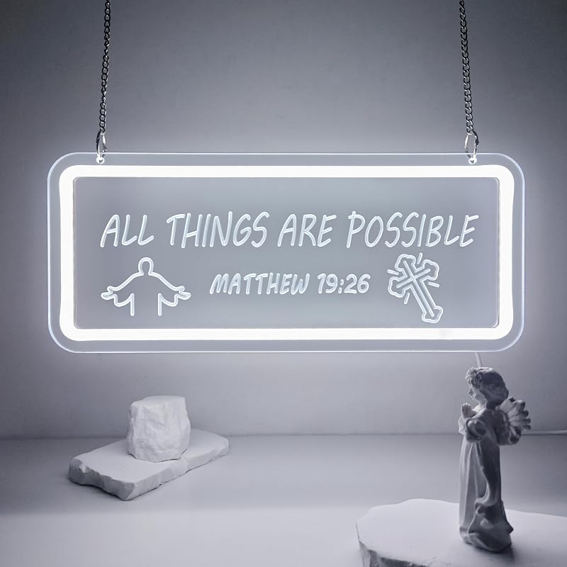 Letrero neón All Things Are Possible para pared