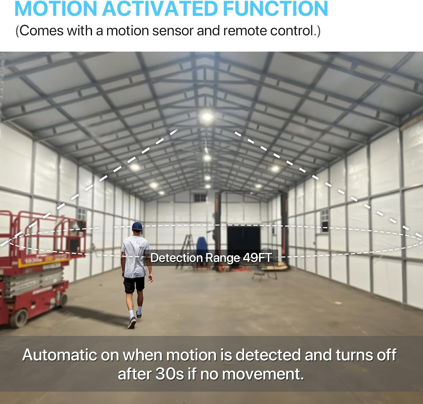 Luz LED alta bahía con sensor movimiento IP65