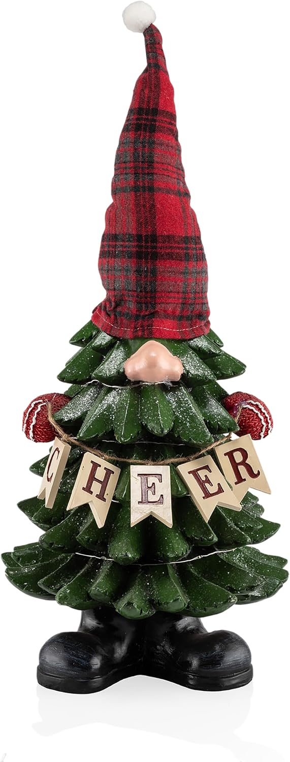 Árbol Navidad 28pulg con 20 luces LED cambian color