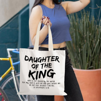 Bolsas lona cristianas para mujer con versículos