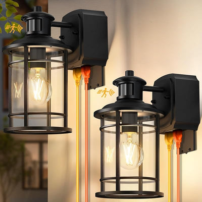 2 Luces Porche Sensor Movimiento Amanecer Impermeable