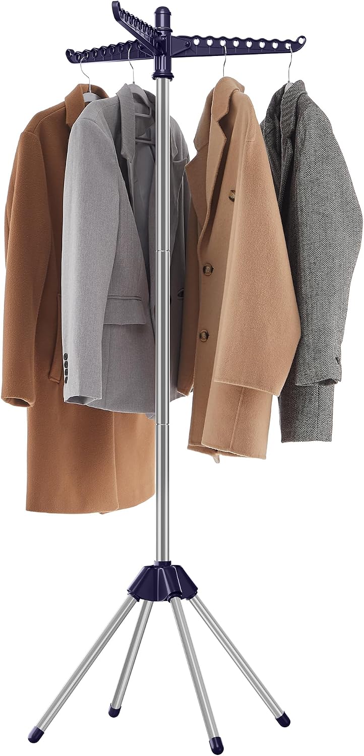 Estante secado ropa plegable 59" 3 brazos acero inox