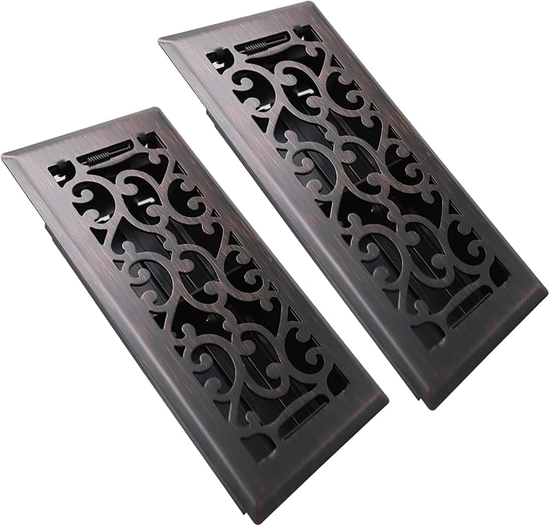 Rejilla ventilación piso 4x8" acero resistente