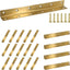 Soporte en L acero inox 10.8" set 20 dorado para estantes