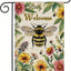 Bandera jardín floral 12x18pulg doble cara patio césped